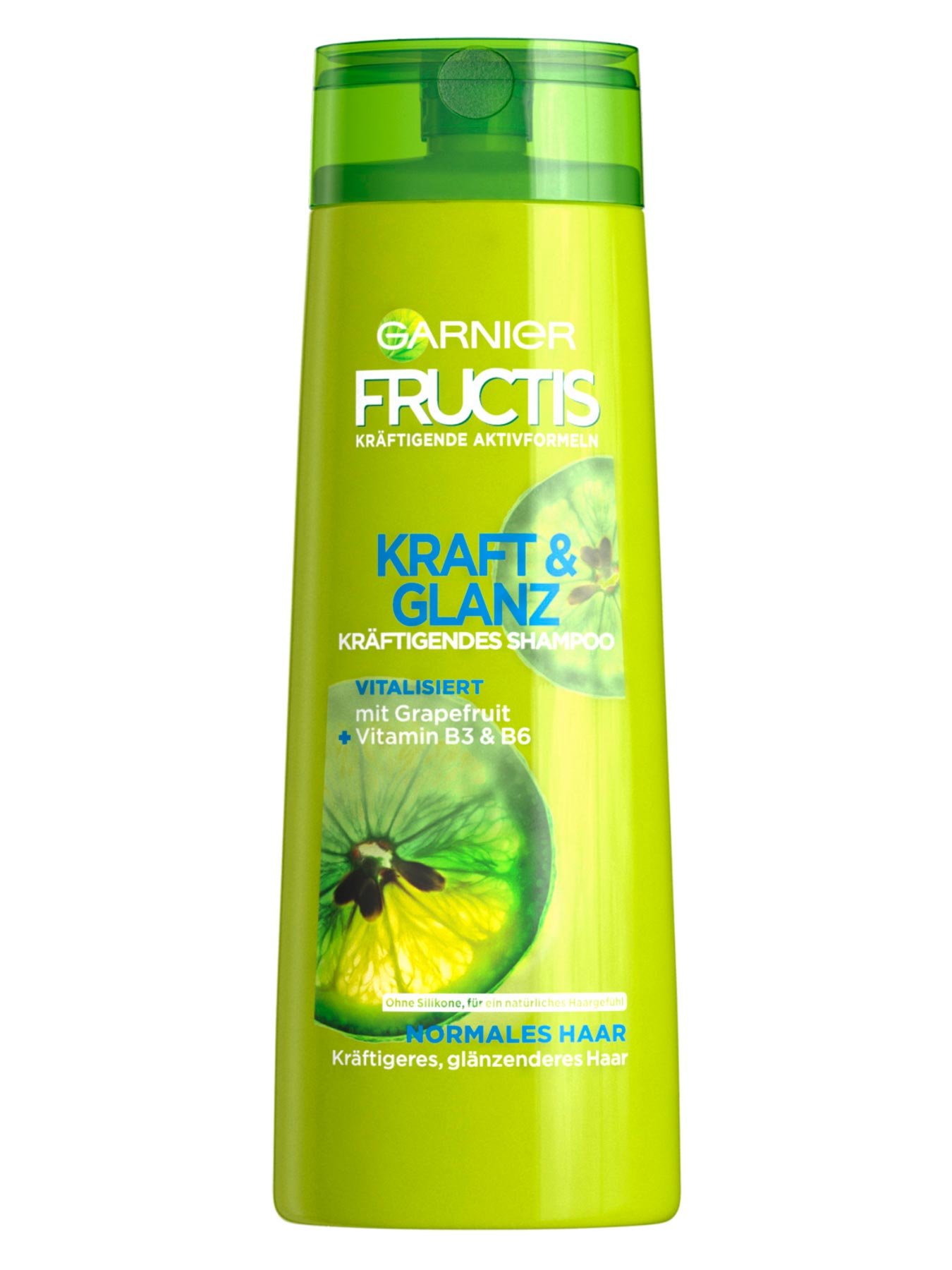 Kraeftigendes-Shampoo-Fructis-Kraft-Glanz-300ml-Vorderseite-Garnier-Deutschland-gross